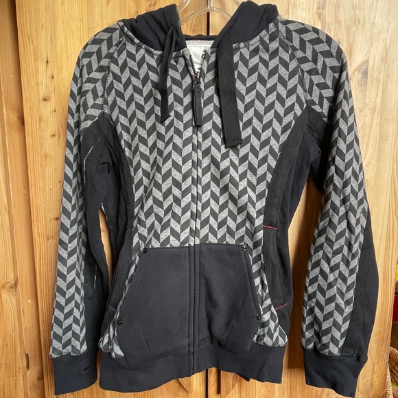 HELLZ BELLZ Punk Rocker Biker Zip Up NYC Double Hoodie Chevron Joan Jett HLZBLZ - Picture 3 of 14